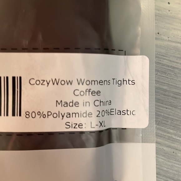 Cozy Wow Women’s Tights Coffee Color. L/XL NWT - Picture 3 of 6